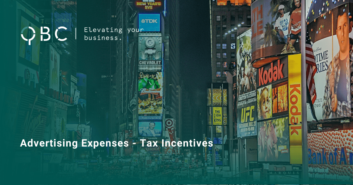 Advertising Expenses - Tax Incentives
