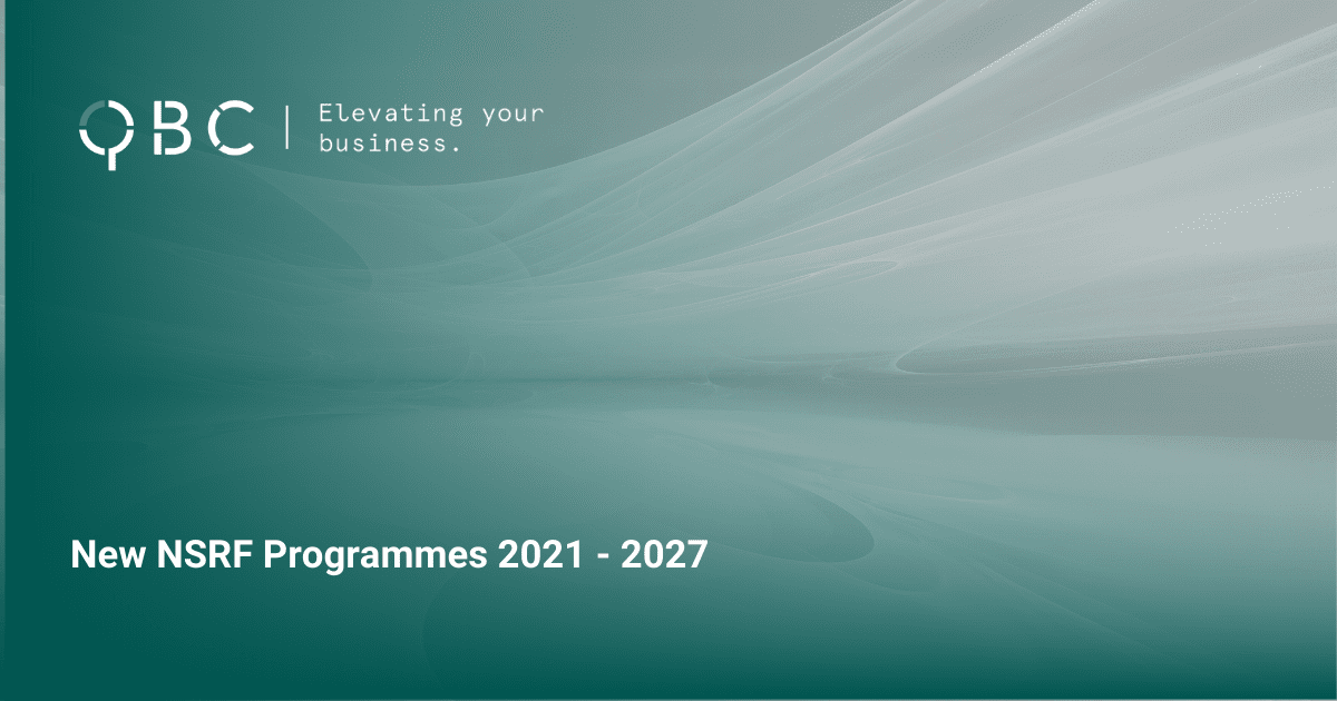 New NSRF Programmes 2021 - 2027